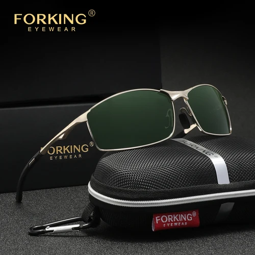 Gafas de sol polarizadas para hombre, gafas de conducción UV400 de alta calidad para mujer, gafas rectangulares para deportes al aire libre