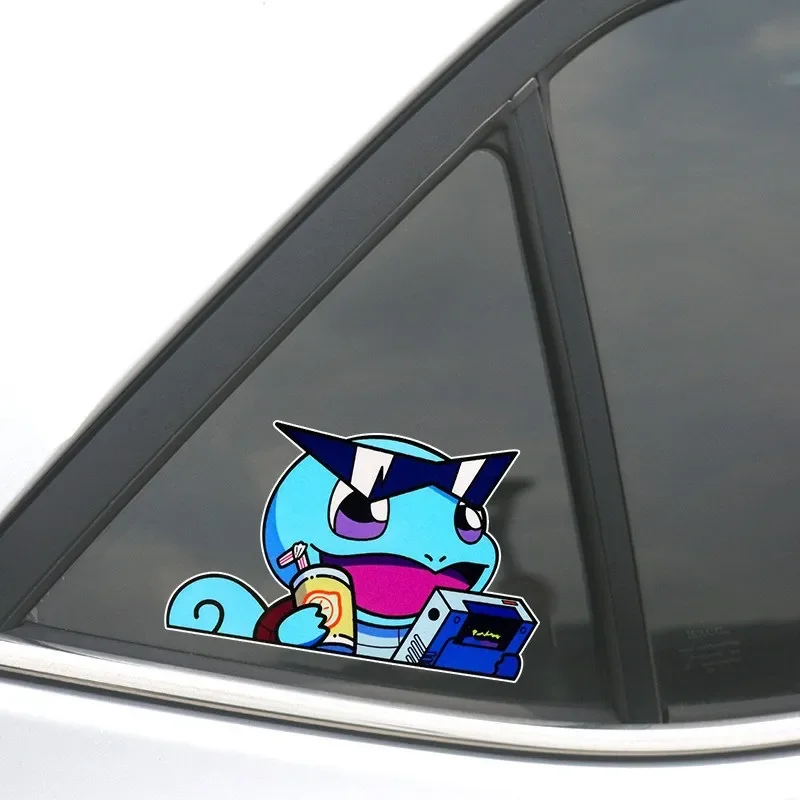 Pokemon Squirtle Sticker Car Rear Windshield 3D Auto Car Styling Sticker Cartoon Funny Decals Automobiles Motorcycle Sticker