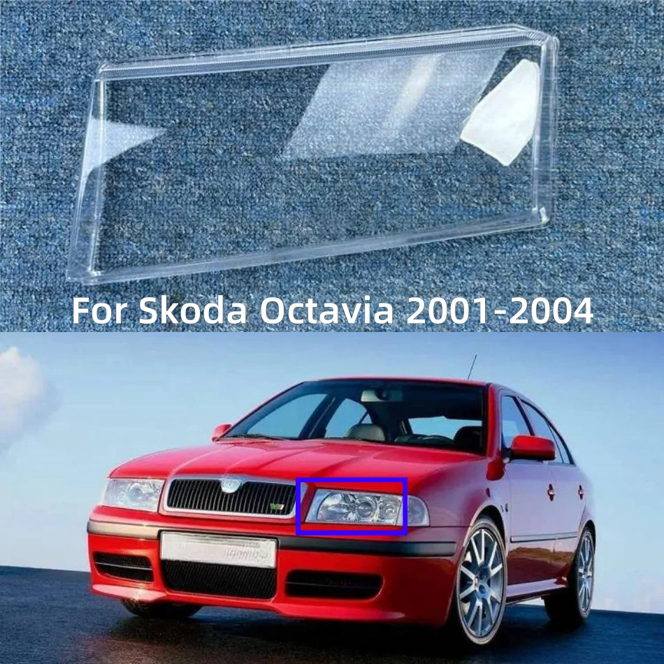 For Skoda Octavia 2001 2002 2003 2004 Transparent Headlamp Cover Lampshade Lamp Shade Front Headlight Shell Plexiglass