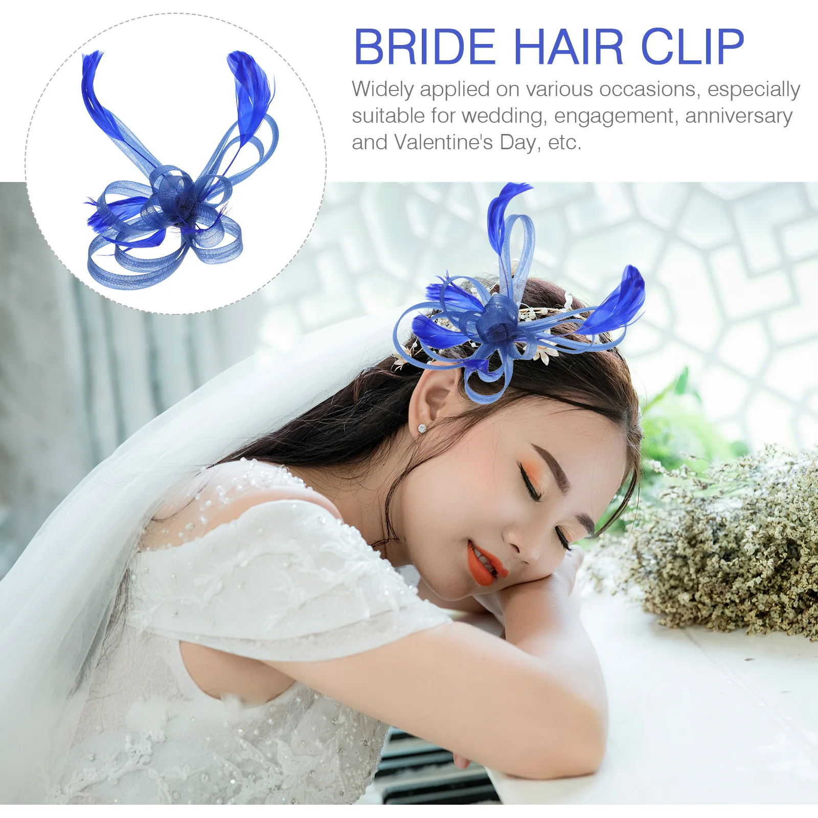 

Elegant Bridal Hair Clip Fascinator Mesh Hairpin Hair Clip for Party Banquet Ladies Headpiece Accessory