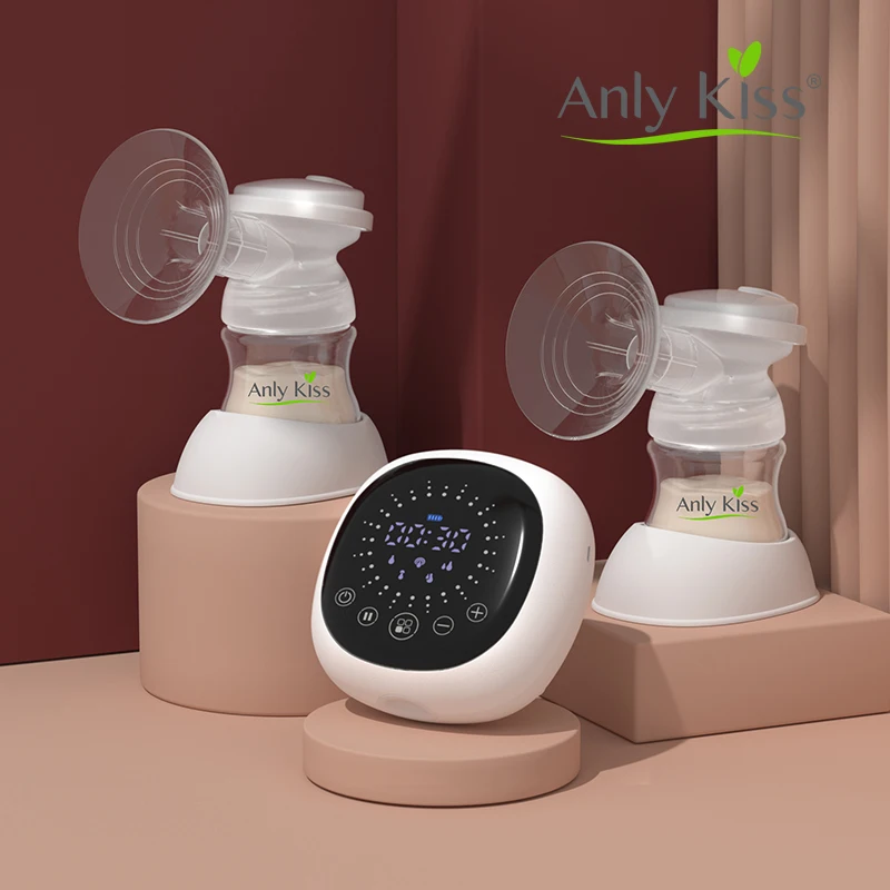 Anly Kiss Large Suction Bilateral Breast Pump Portable Adjustable Painless Electric Smart Breastpump For Breastfeeding Mom