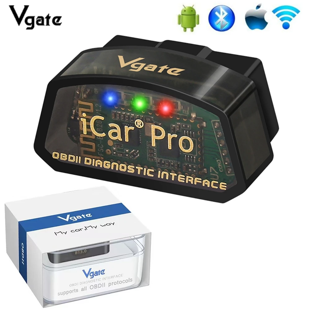 Original Vgate iCar Pro elm327 V2.3 OBD2 Car diagnostic Tool WIFI for Android/IOS BT3.0 BT4.0 ODB2 Car Scanner Tool