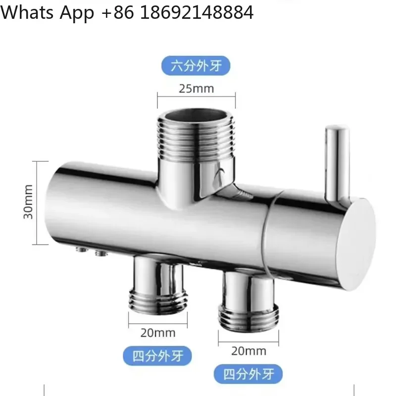 Shower Water Separator for  Shower Systems One-in-Two Angle Valve 4mm 6mm Inner and Outer
