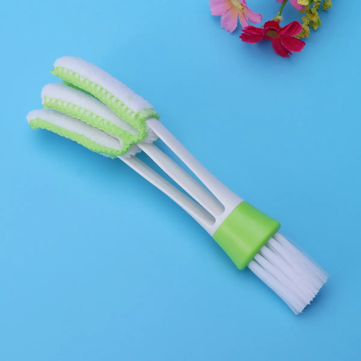 1Pcs Double Ended Mini Duster Air Vent Brush for Air Conditioner Computer Keyboard Dust Removal Tool Washable