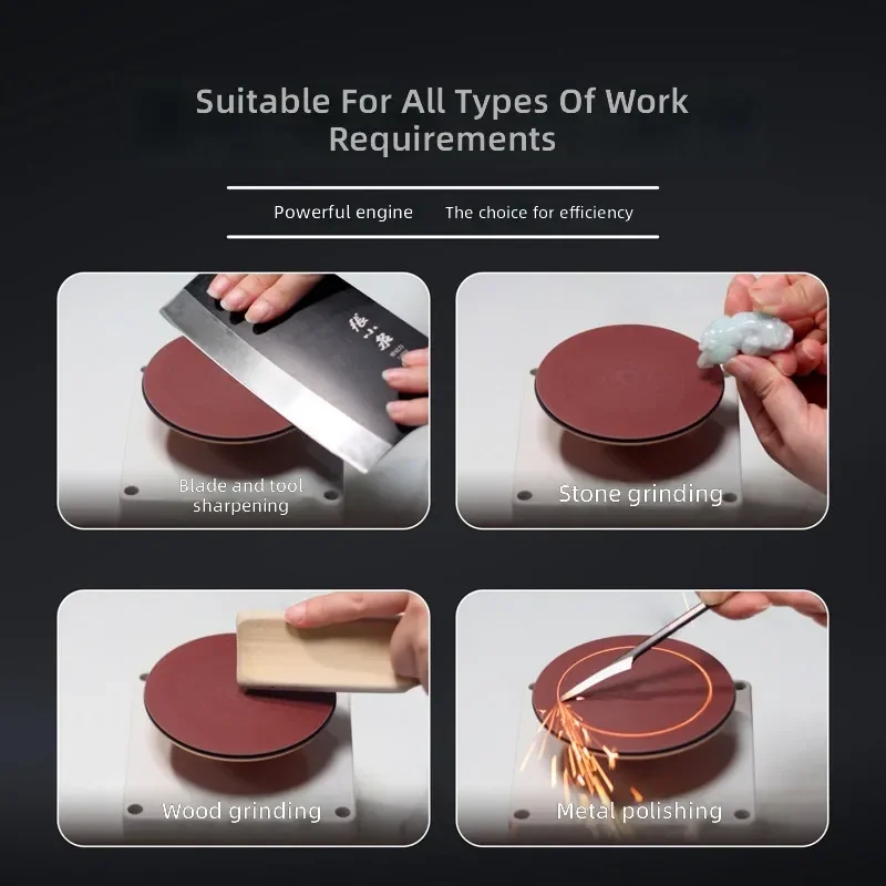 for Small Electric Knife Grinder Scissor Carving Tool 4 Inch Disc Sandpaper Sticky Mill Polishing Machine