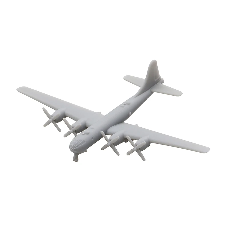 2PCS 1/2000 700 400 350 Scale B-29 Strategic Bomber Resin Model Length 12.3/43/75.2/86mm Toy Airplane with Landing Gear