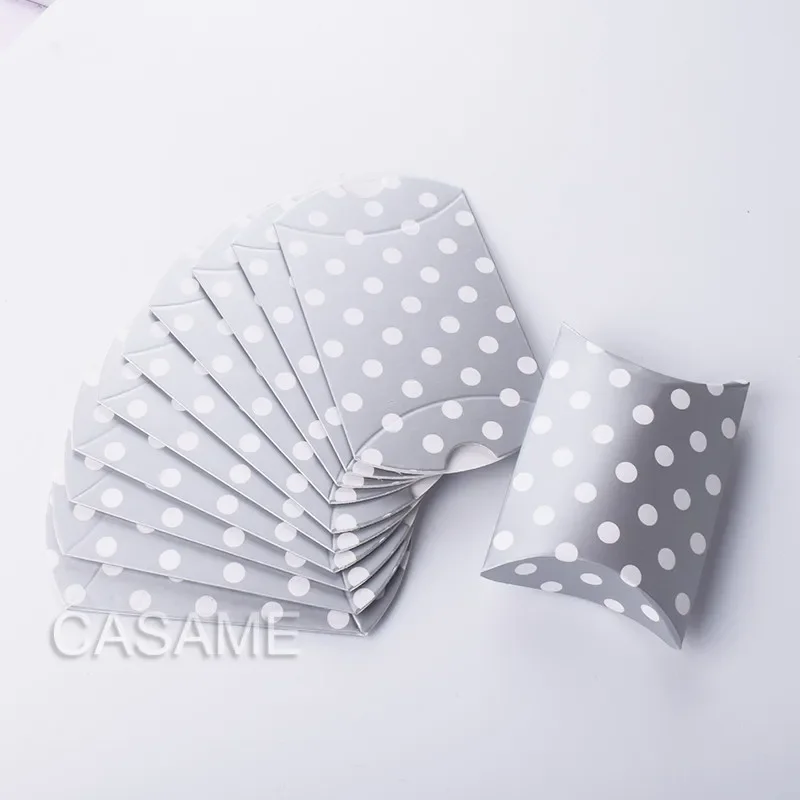 25pcs pillow candy Box bag New craft paper Pillow Shape Wedding Favor Gift Boxes pie Party Box bags eco friendly kraft gift box