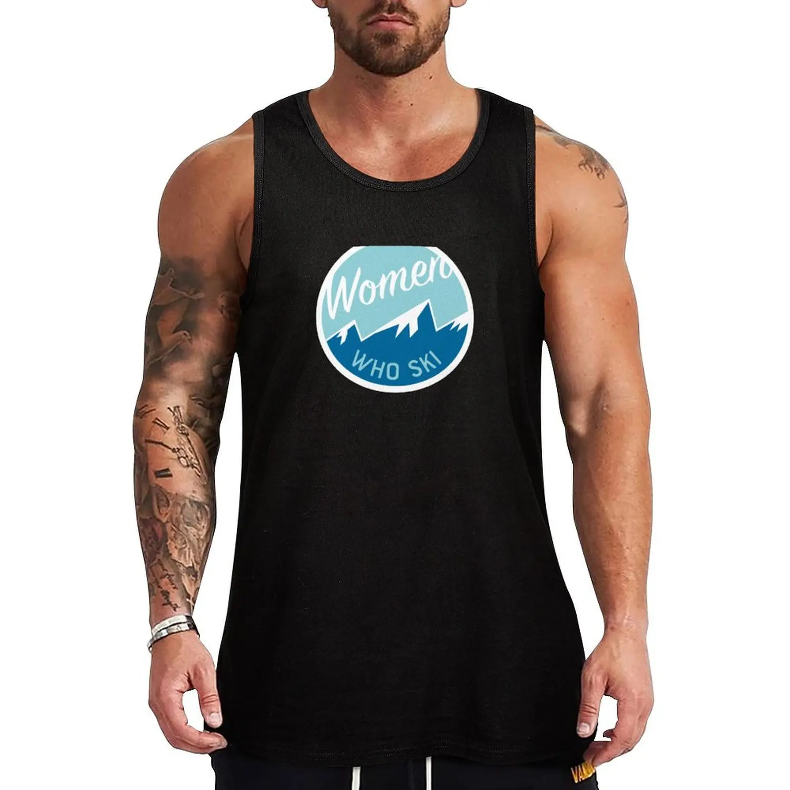 

Women Who Ski Logo Gear Tank Top men clothes gym clothing T-shirt male summer 2025
