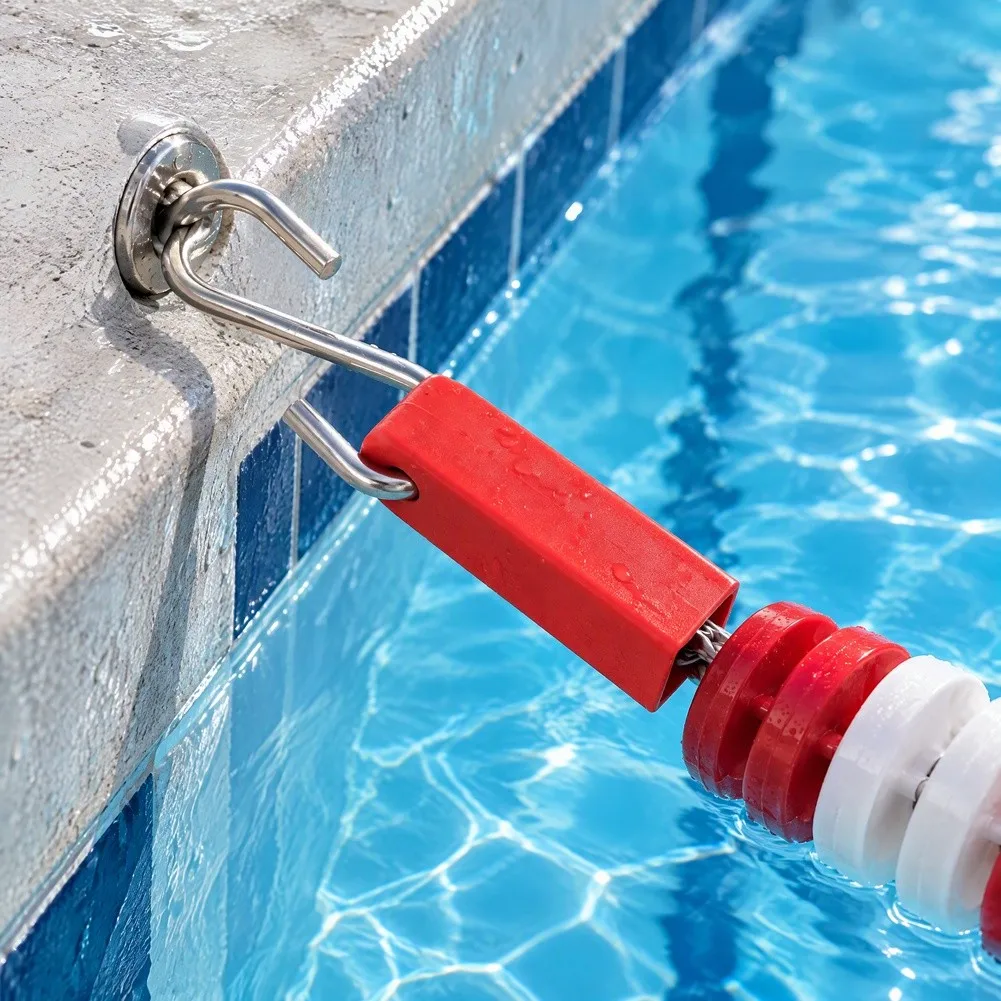 Plastic Pool Lane Line Tensioner with S Hook for Indoor and Outdoor Swimming Facilities and Multi-Activity Use