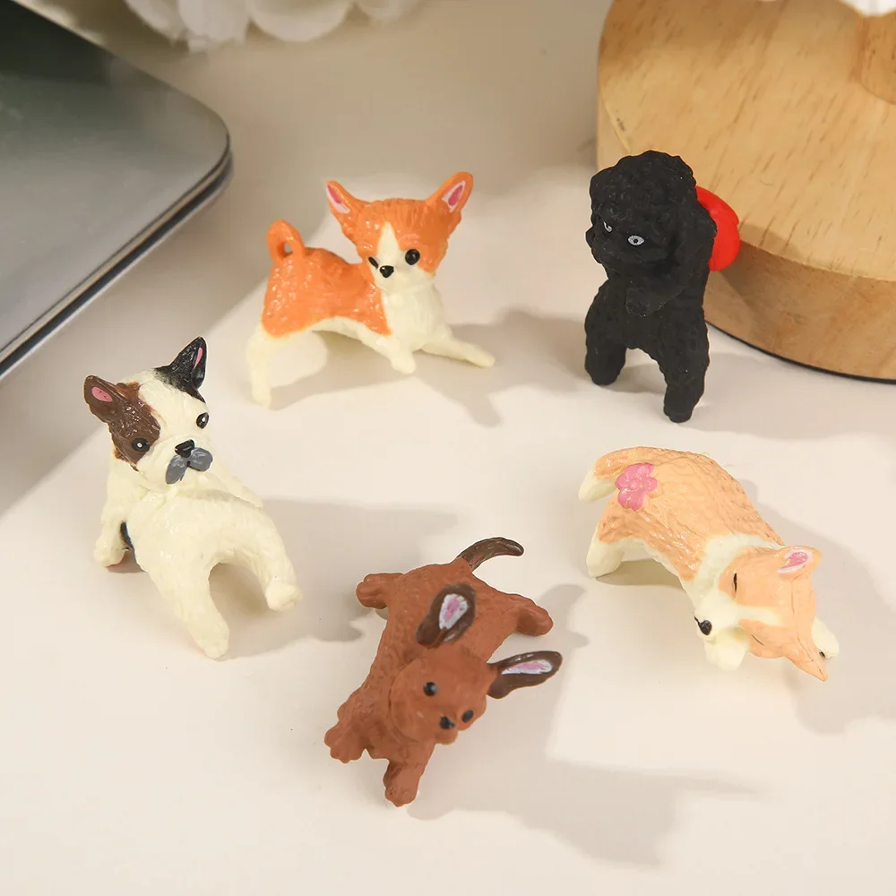 Cute 2nd Gen Mini Dog Car Dashboard Ornament, Adorable Puppy Figurine for Vehicle Interior Center Console Display, Animal Decor