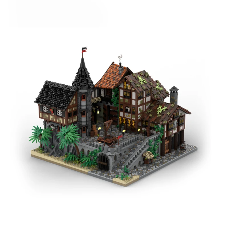 11944pcs MOC Port Sauvage Gallows Hill Pirates Model Toys Building Blocks Architecture Christmas Gifts Brick DIY Education Idea