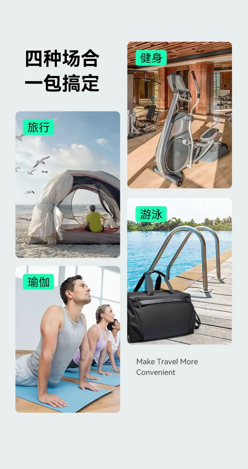 Mark Ryden Neue Sport-Fitness-Tasche mit hoher Kapazität, modische One-Shoulder-Cross-Body-Reisetasche, Gepäcktasche – Detail 3