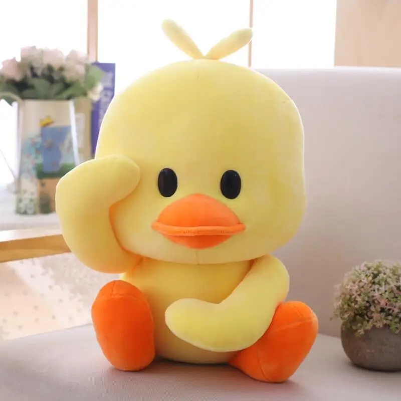 Creative Duck Stuffed Animal Plush Toy Cute Yellow Duck Plush Doll Pillow Birthday Gifts Room Decor