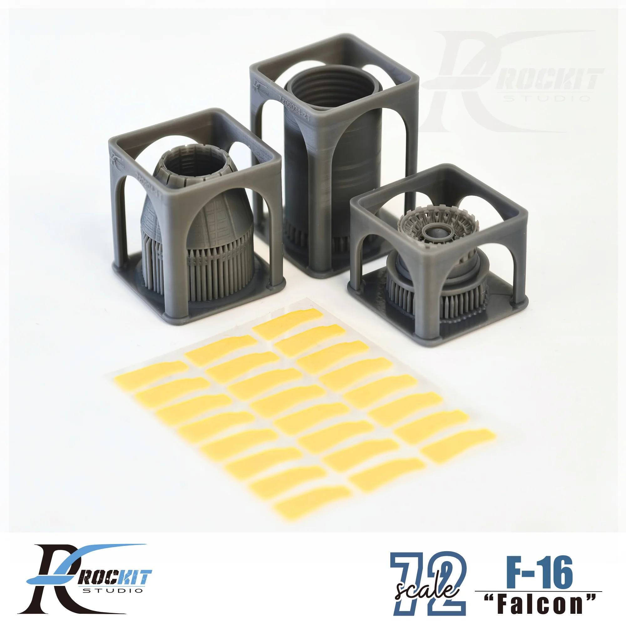 

RocKit 720903/4 3D resin printed parts F-16 series Exhaust nozzleS convergent/divergent state 1/72 （for TAMIYA kit ）