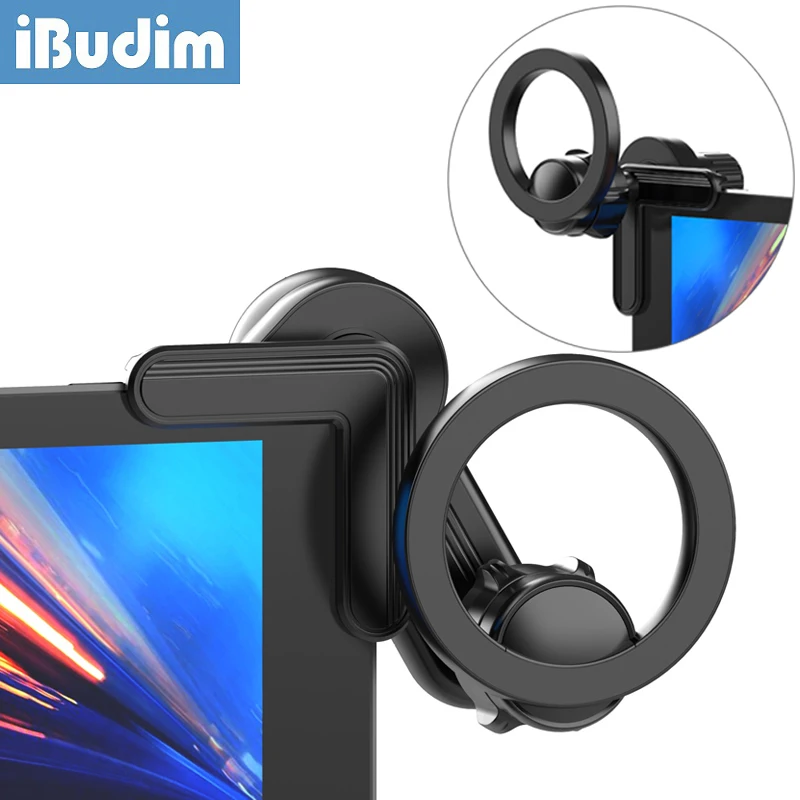 iBudim Car Phone Mount for Tesla Display Screen Universal Magnetic Car Phone Holder for iPhone 15 14 Pro Max Samsung GPS Bracket