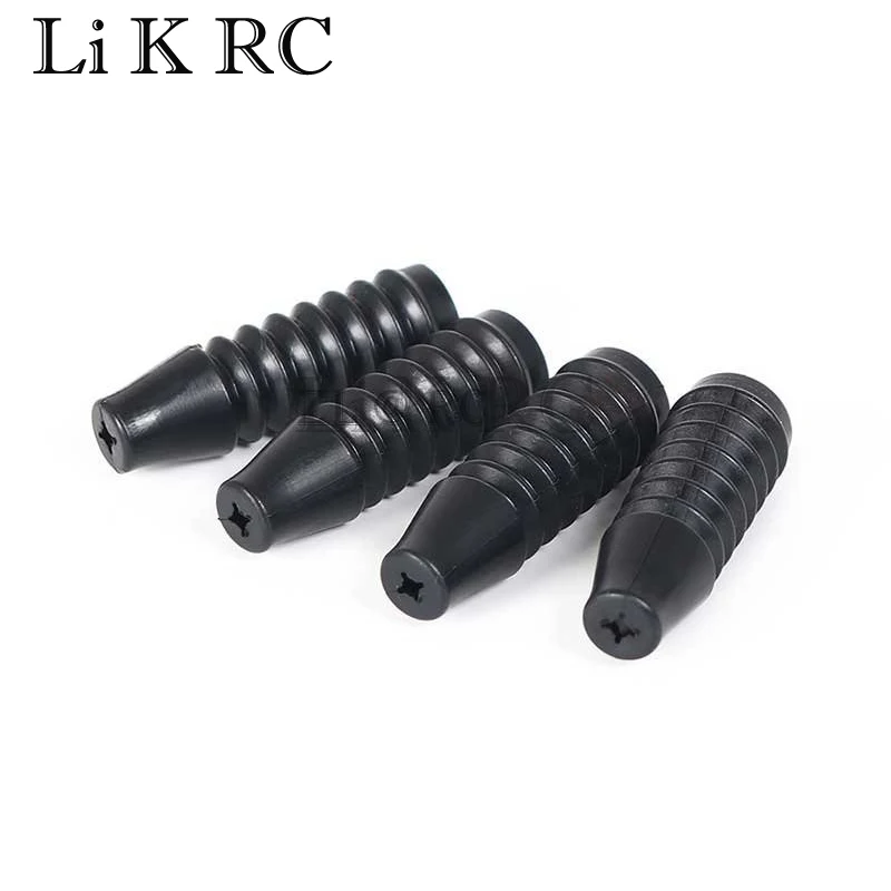 4 pcs Rubber Super Scale Shock Boot Dust Cover for 1/8 RC Short-Course Truck HONGNOR X3E Kyosho TRX4 46 HOBAO 8SC MT HPI TEAM C