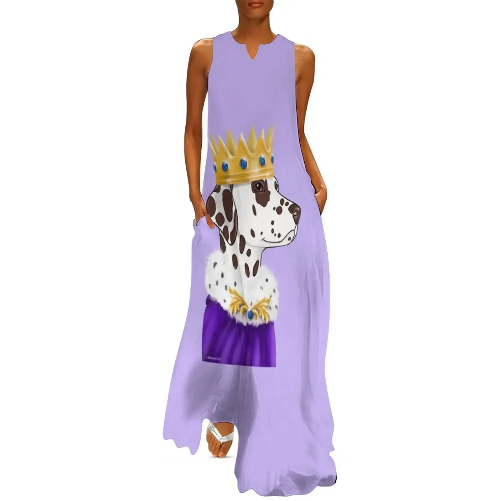

Dalmatian If the Crown Fits Long Dress elegant dress women's clothing korea stylish women's dresses luxury Dress