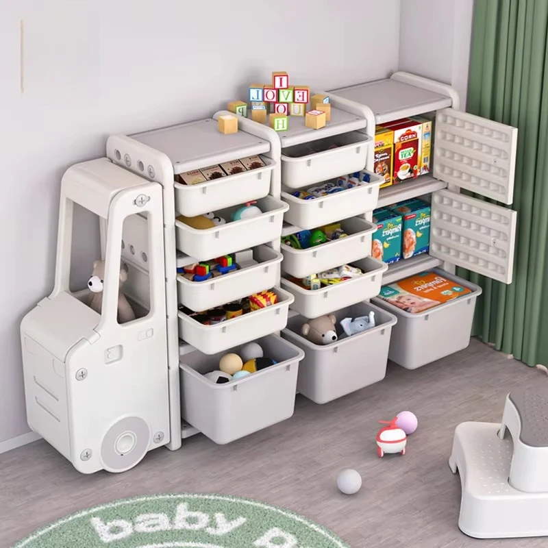 

Large Capacity Car Modeling Toy Rack Teen Organizer Children's Bookshelf Plastic