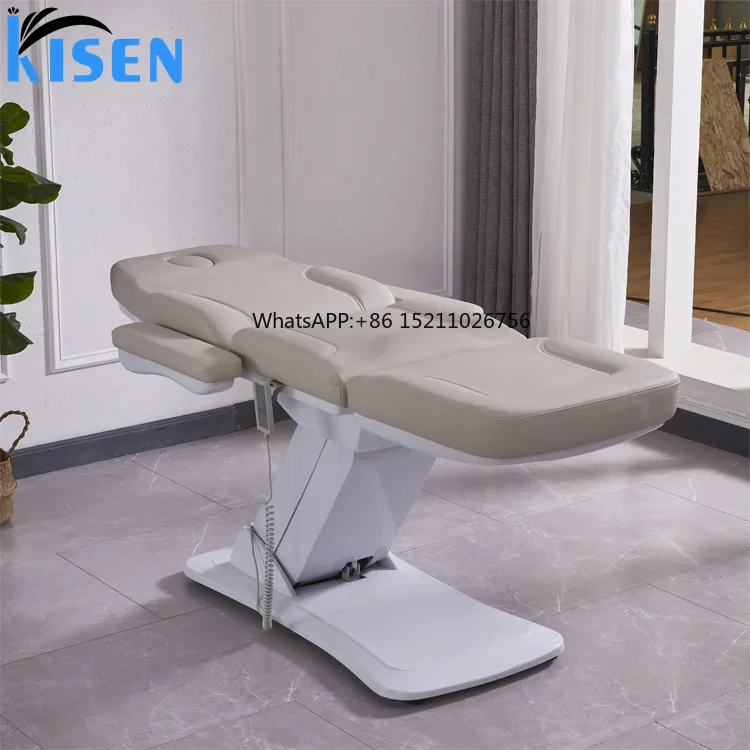 hot selling white pink beauty massage table electric spa treatment chair esthetician bed for beauty salon