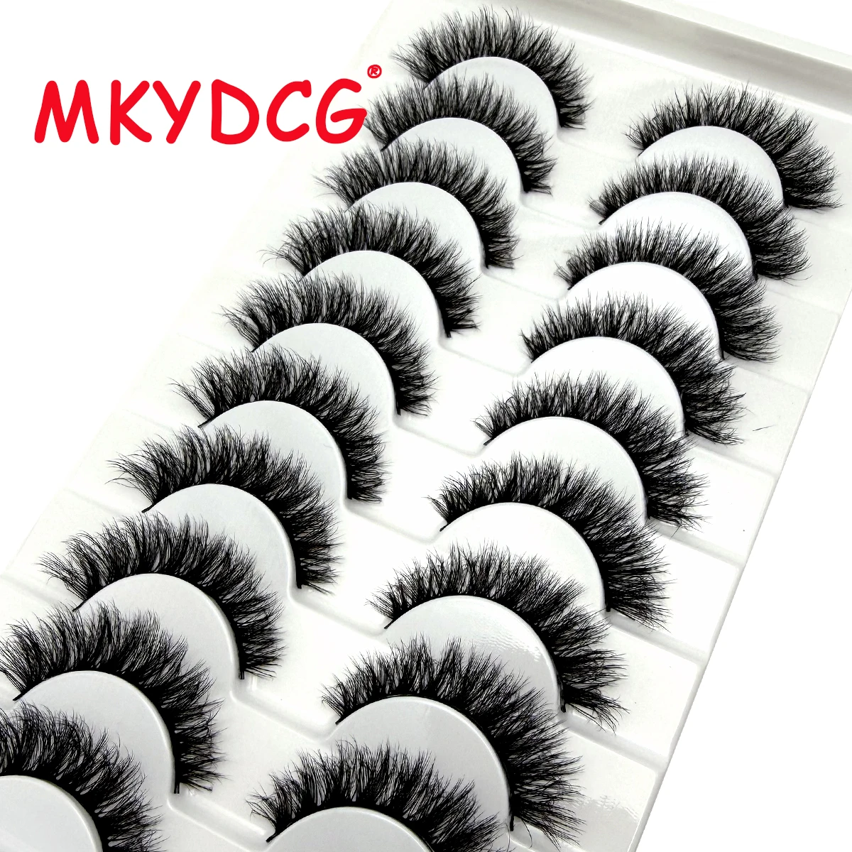 10 Par Puszystych Sztucznych Rzęs z Imitacji Norek Ręcznie Robione Sztuczne Rzęsy Naturalny Makijaż Nude Symulacja Krzyżowe Niezgrabne Rzęsy 3D Kręcone