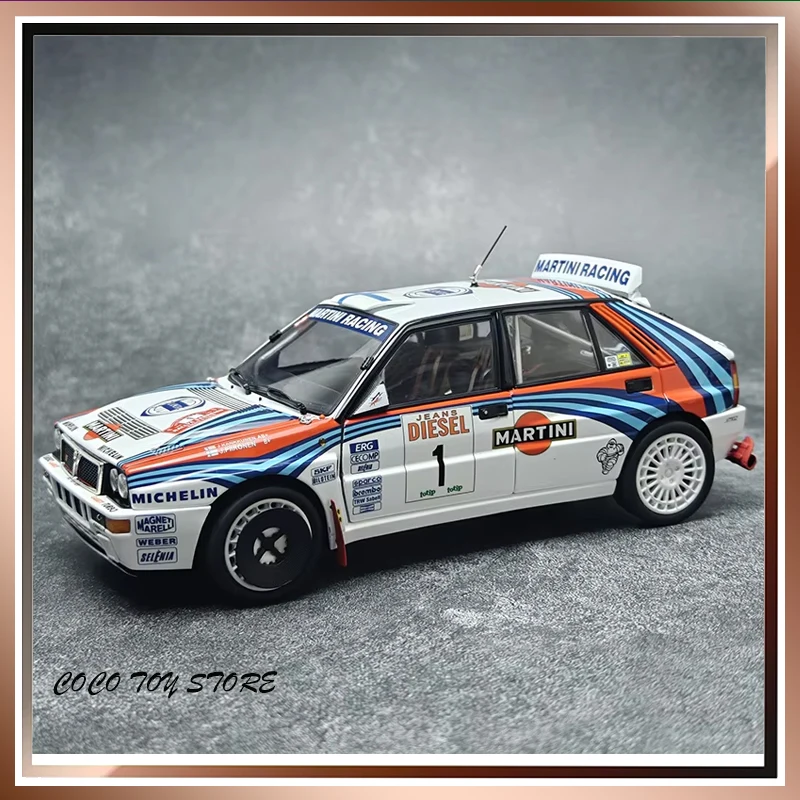 Delta Hf Integrale 1993 #1 Race Car Kyosho Car Model 1/18 LanciaCar Model Simulation Room Display Model Boy Collection Gift