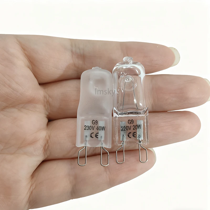 

10pcs Oven Light Bulb G9 220V Clear Frosted Halogen Light Bulbs High Temperature Bulb Steamer Light 20W 25W 40W 60W