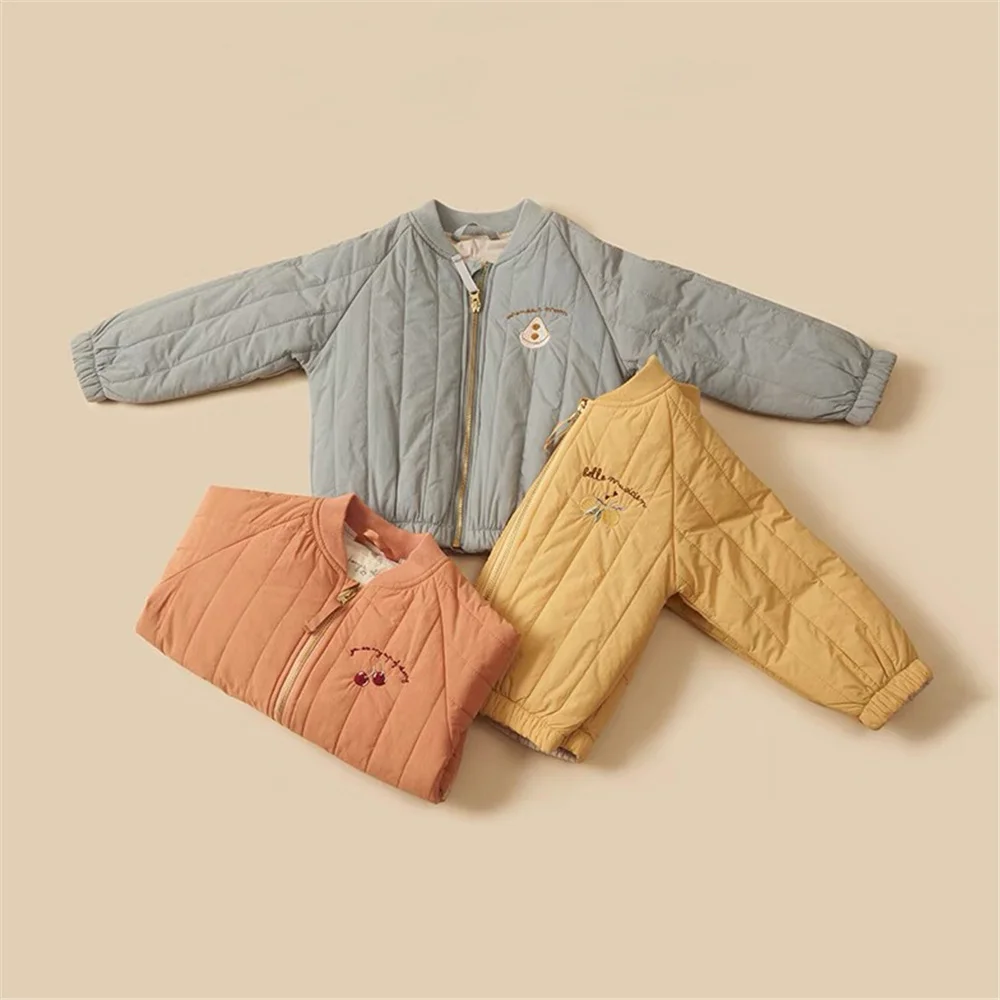 1-6Y Kinder Herbst Verdickte Unten Baumwolle Mädchen Jacke Baby Kinder Warme Mantel Kleinkind Outwear Winter Kleidung