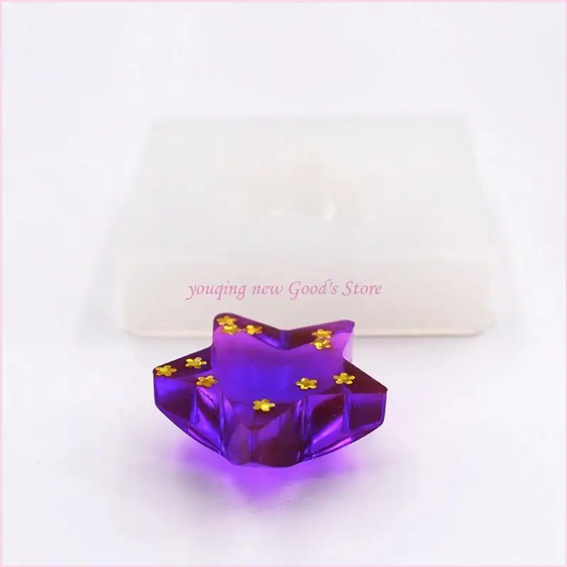 57QA مجوهرات صب قوالب السيليكون قلادة الراتنج قوالب المجوهرات صنع DIY CRAFT راتنج الراتينج النجمة القمر العفن