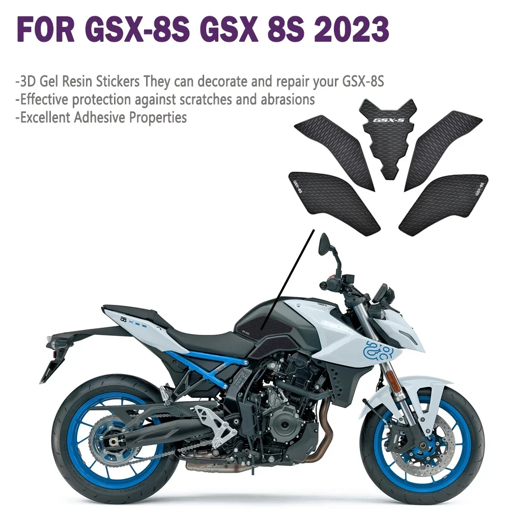 FOR GSX-8S 2023 Motorcycle new fuel tank traction pad side air knee pads cool anti-skid stickers super adhesion  GSX-8S 2023