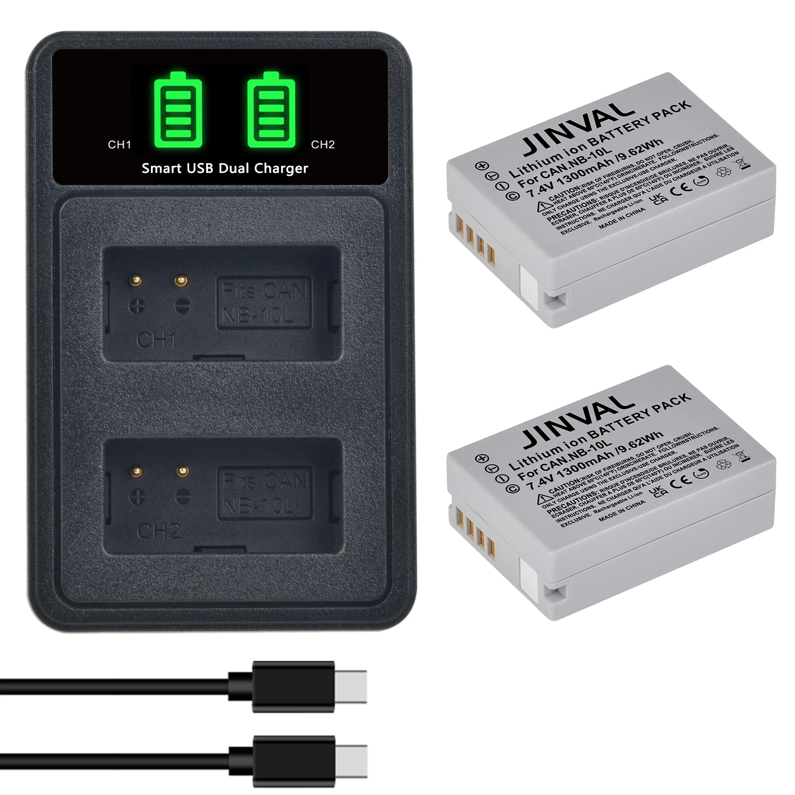 NB-10L Rechargeable Battery and Dual Charger