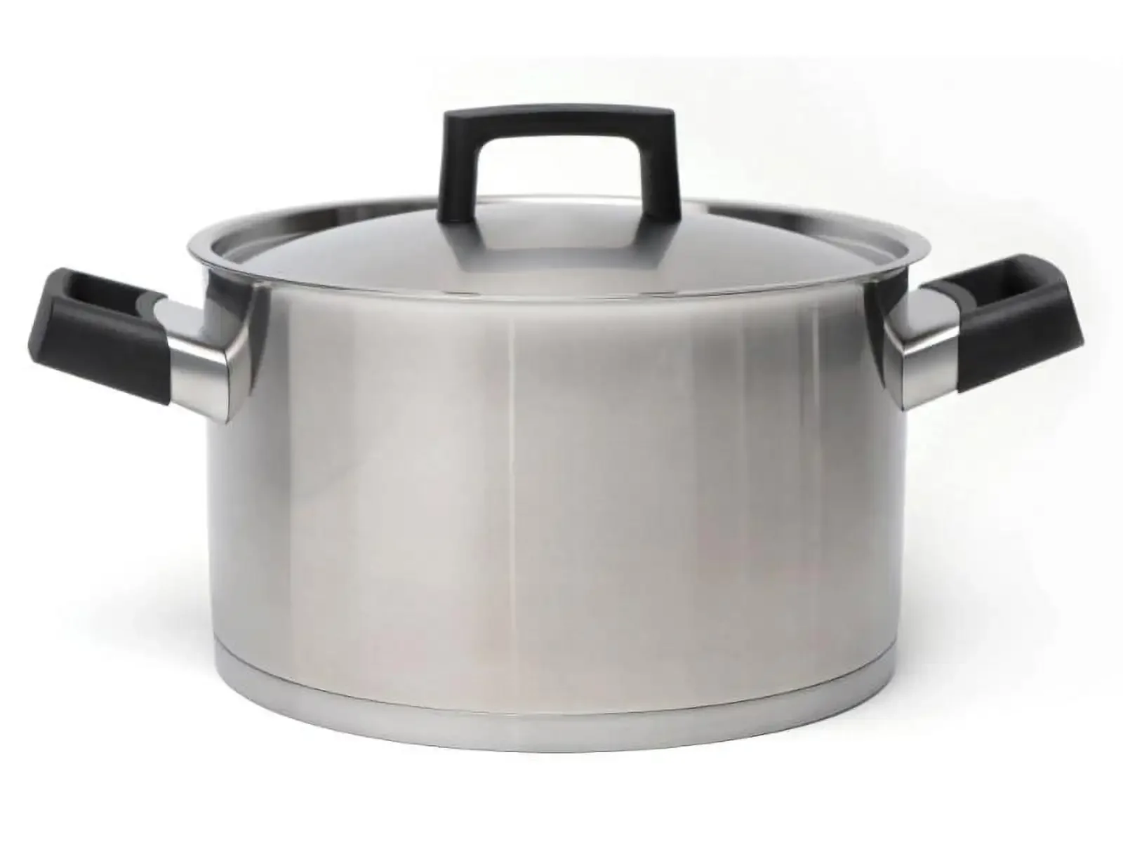 

10" Covered Stockpot (SS)/Blk Hndle