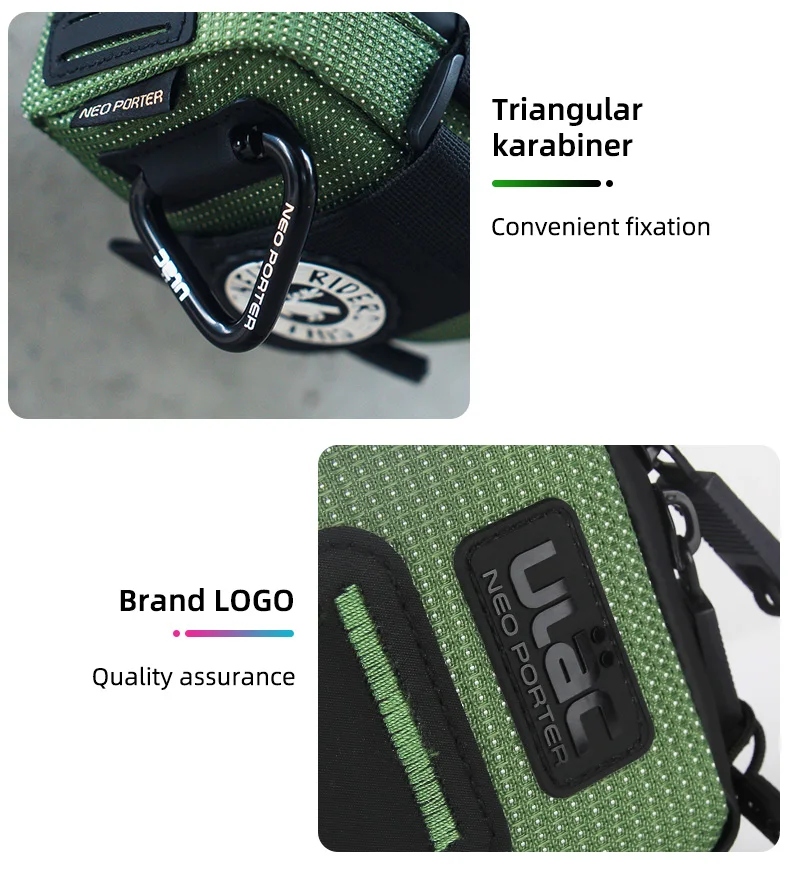 ULAC Mini tragbare Fahrrad-Satteltasche, 0,5 l, wasserdichte Hecktasche, MTB, Rennrad, Schnellverschluss-Schnalle, Hecktasche, Fahrrad-Sitzpaket – Detail 9