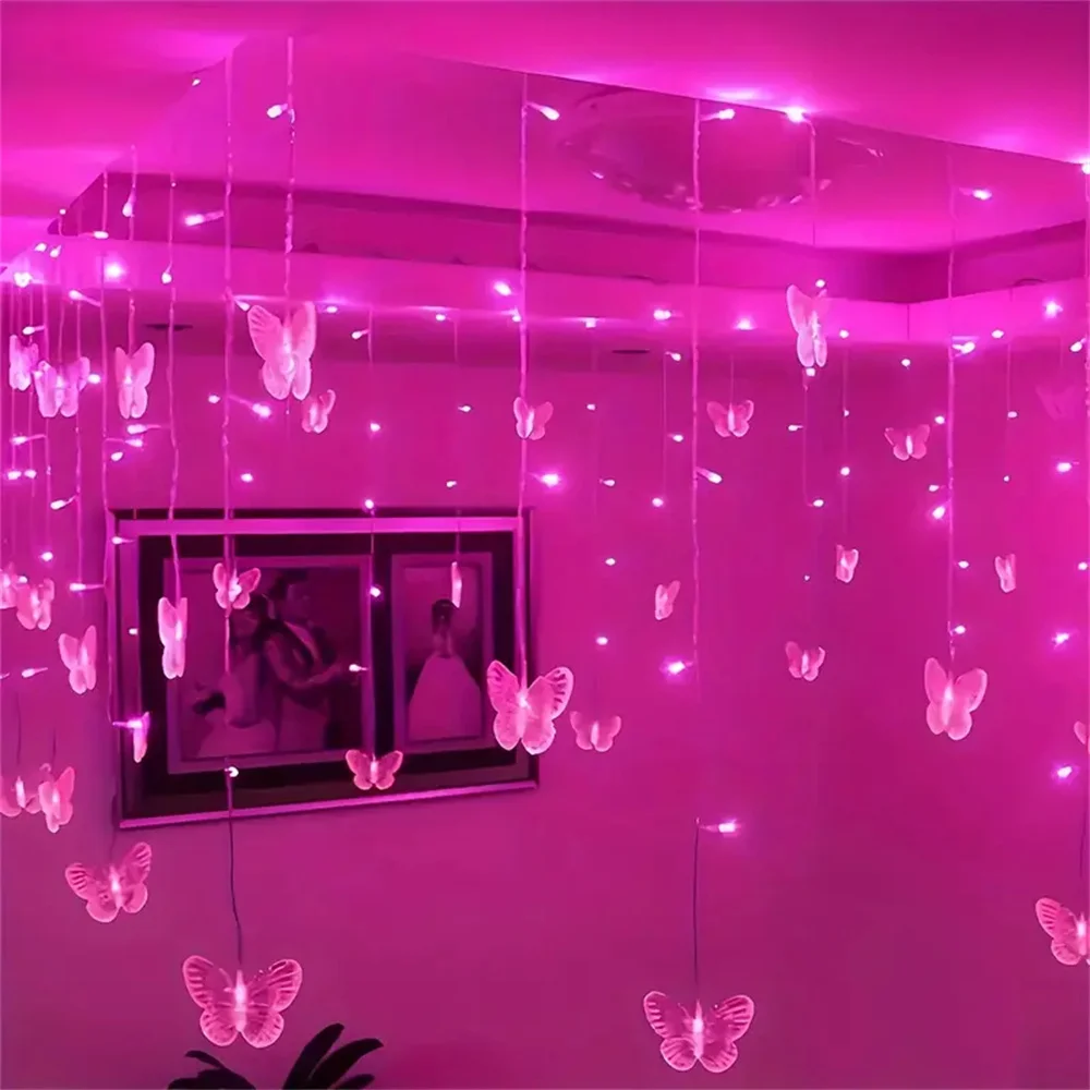 LED Butterfly String Light USB Powered Flashing Fairy Light With 8 Modes Suitable For Bedroom, Christmas, Wedding, Party, Dormit