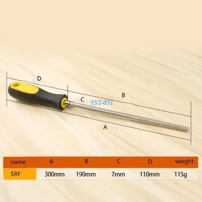 Picture 7: E15A File Steel File Rasp 8''Round/Flat/Half-round Metal Files Craft Carving