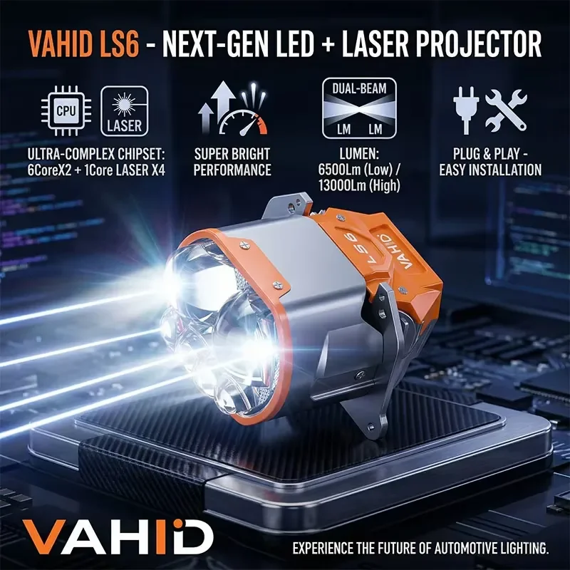 2026 New Product Bi-LED Projector Lens High Low Beam 13000Lm 6500Lm 6000K White Bi-LED Headlight Lens Super Bright
