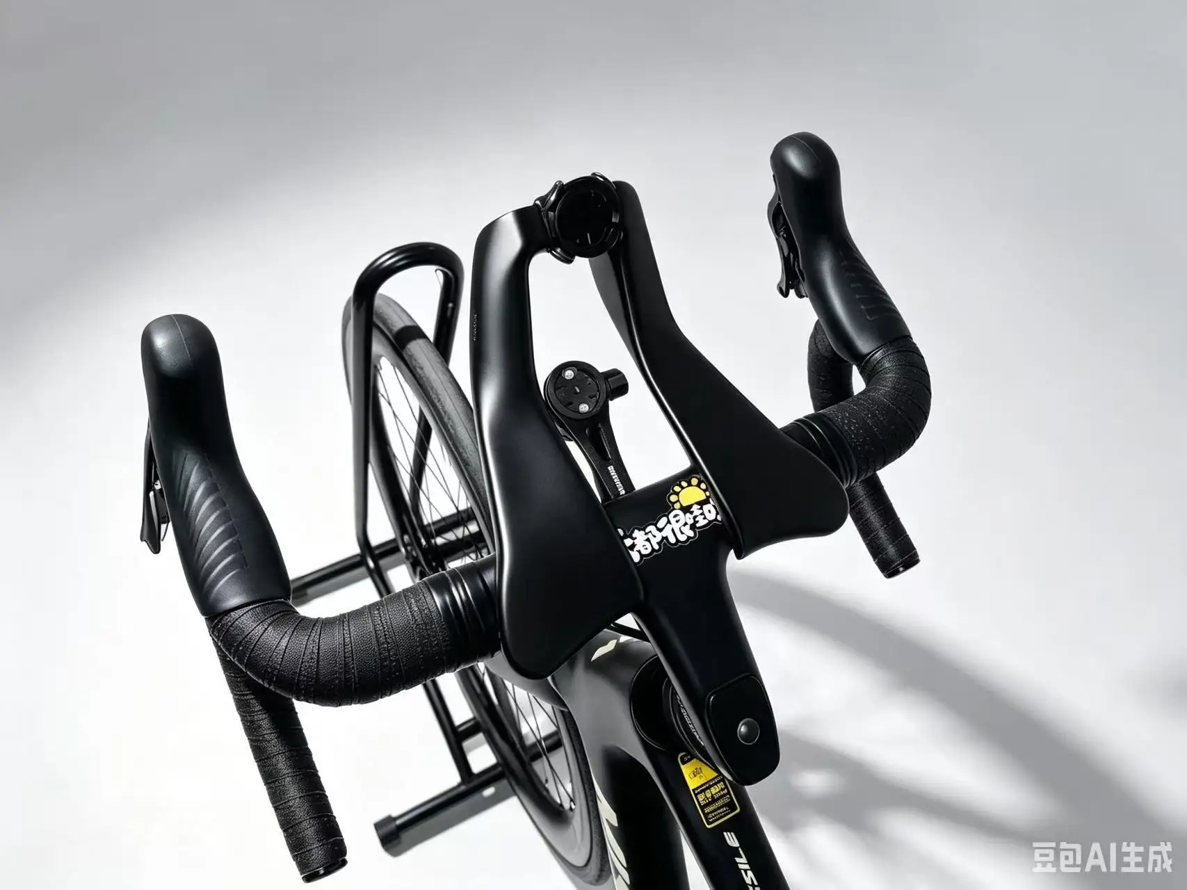 Image of PETG Carbonfaser Integrierter Aero-Lenker – TT/Triathlon-Lenker mit Ruhestangen & Computerhalterung 31,8mm Klemmung Flachoberteil-Design