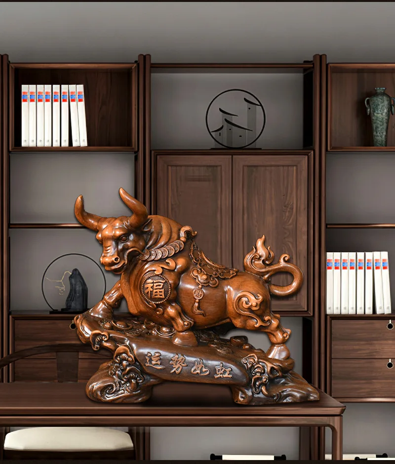 

Creative cow statue handicrafts office desk living room study room living room entrance decoration grand opening gift