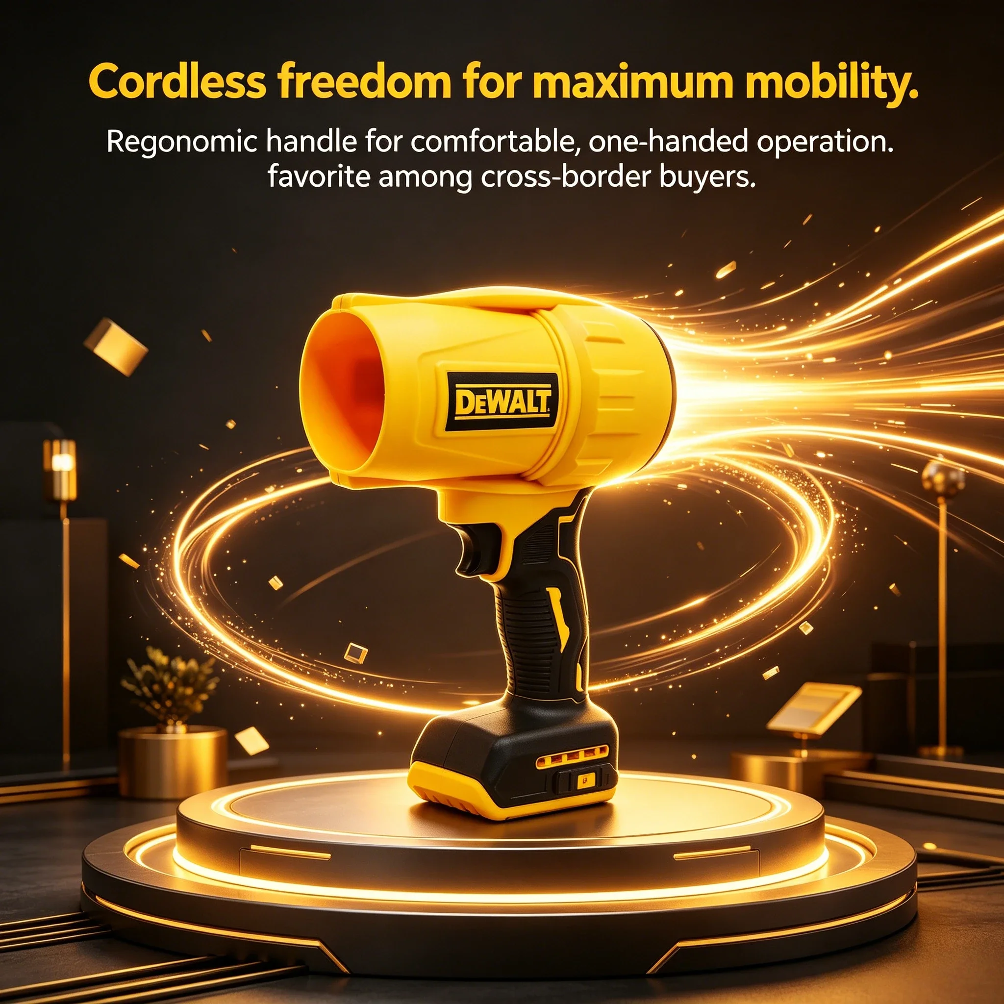 DEWALT 20V Cordless Turbo Blower, 30000RPM Handheld Violent Fan for Efficient Dust Blowing