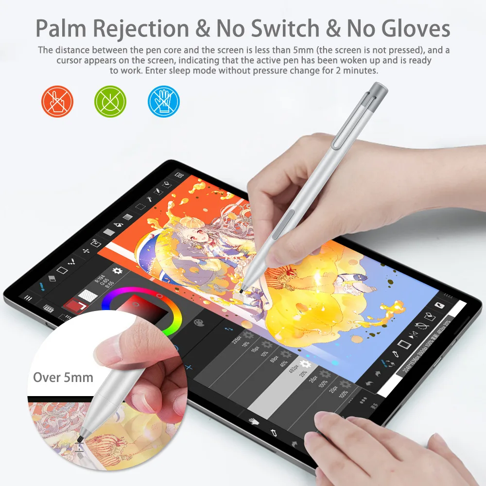 High Precise Capacitive Stylus Screens Pen for hp  x360 Pavilion x360 Spectre x360 Fine Point Stylus Pen Accessories