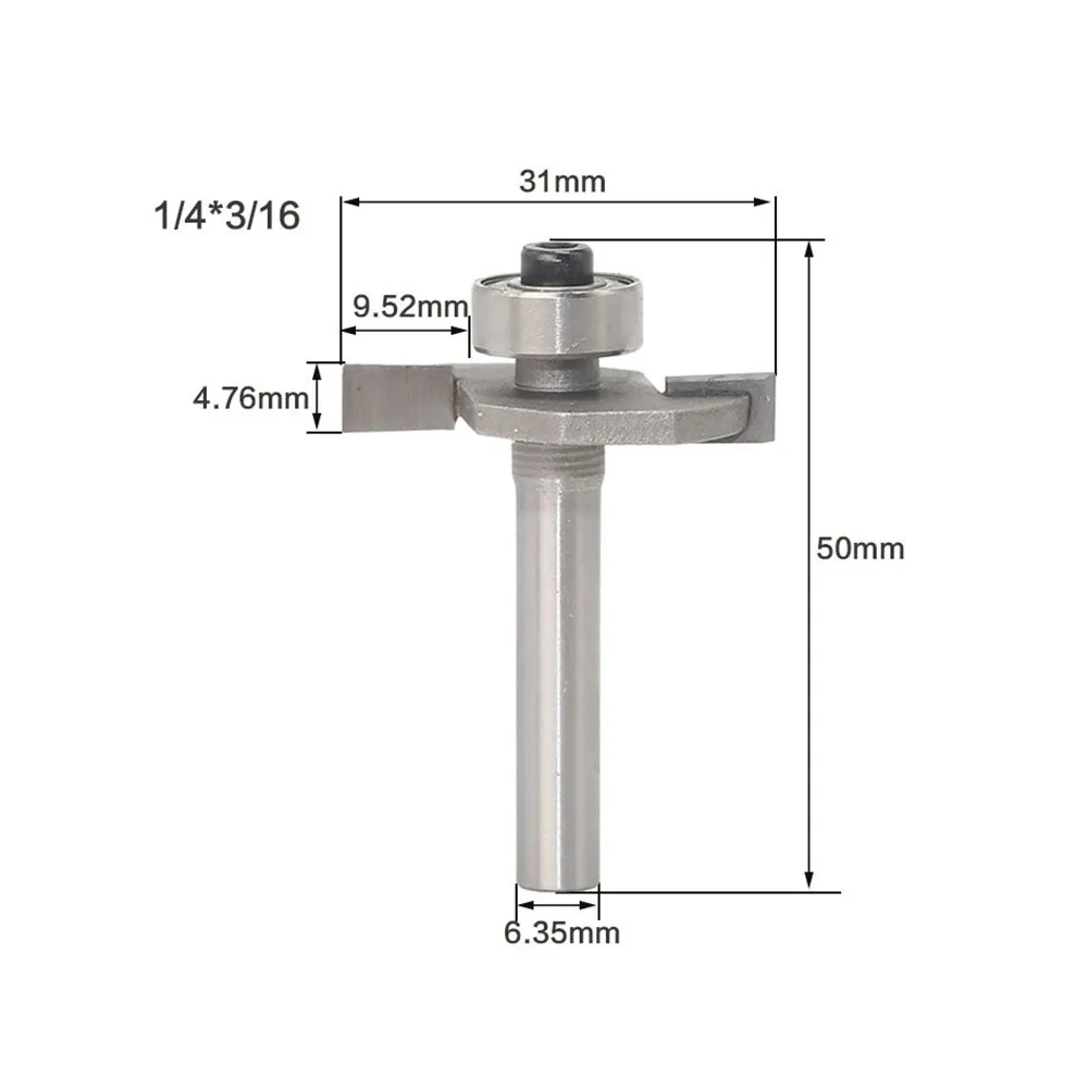 1/4 \\\ "Schaft Holzbearbeitung Cutter 2 Flöten Für Elektrische Bohrmaschine HSS Cutter Nuten T Slot Router Bit Praktisch zu verwenden