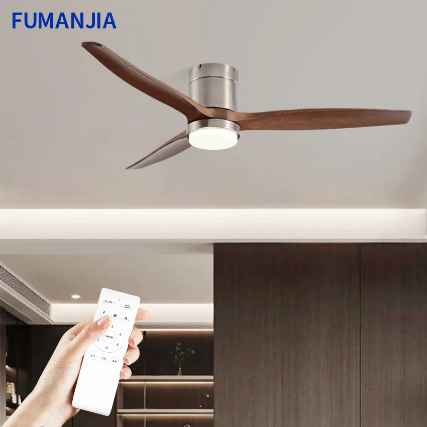 FUMANJIA 3-лопастной 42/52/56/60-дюймовый потолочный вентилятор из цельного дерева со светодиодной подсветкой для гостиной и столовой | Инвертор постоянного тока 6-Spd | Ультра тихий и энергосбережение FUMANJIA 3-лопастной 42/52/56/60-дюймовый потолочный вентилятор из цельного дерева со светодиодной подсветкой для гостиной и столовой | Инвертор постоянного тока 6-Spd | Ультра тихий и энергосбережение