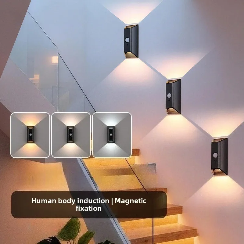 

Магнитный беспроводной светодиодный настенный светильник с датчиком движения, перезаряжаемый, подходит для освещения внутри помещений, лестниц, гардеробов и шкафов.