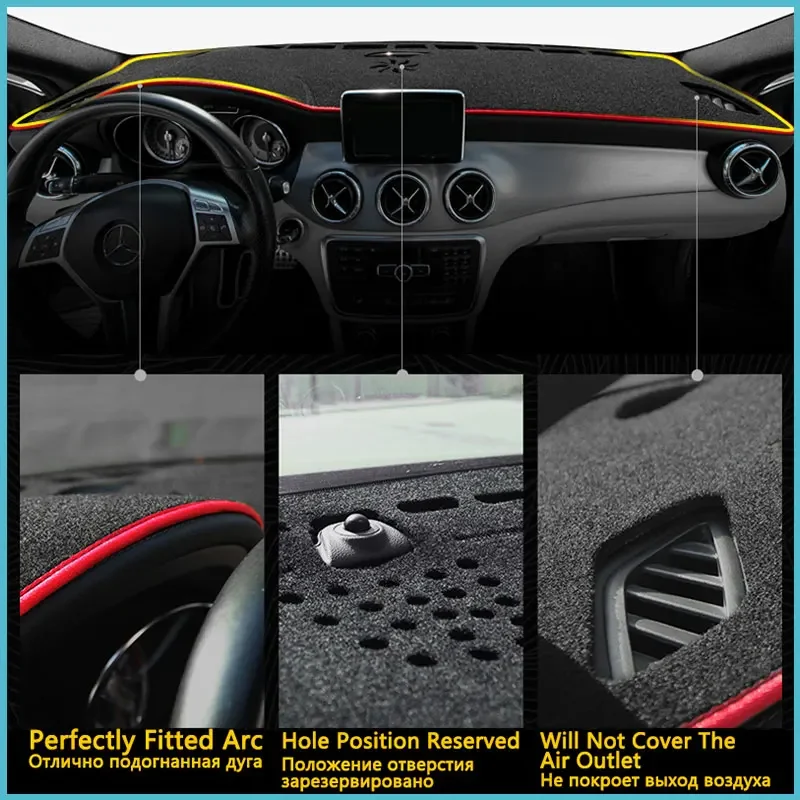 For Mercedes Benz S Class W220 1999-2006 Dashboard Mat Rug Cover Anti-slip Cushion Protective Avoid Light Sunshade Accessories view 5