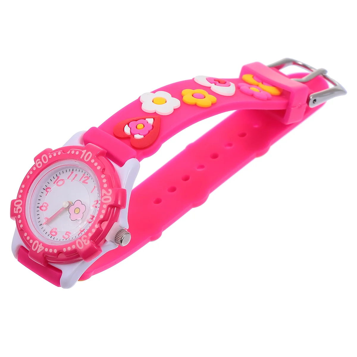 Cartoon Flower Pattern Children Watch Fashionable Wristwatch Adjustable Strap Waterproof Daily Use Kids Watch Cartoon Wristwatch