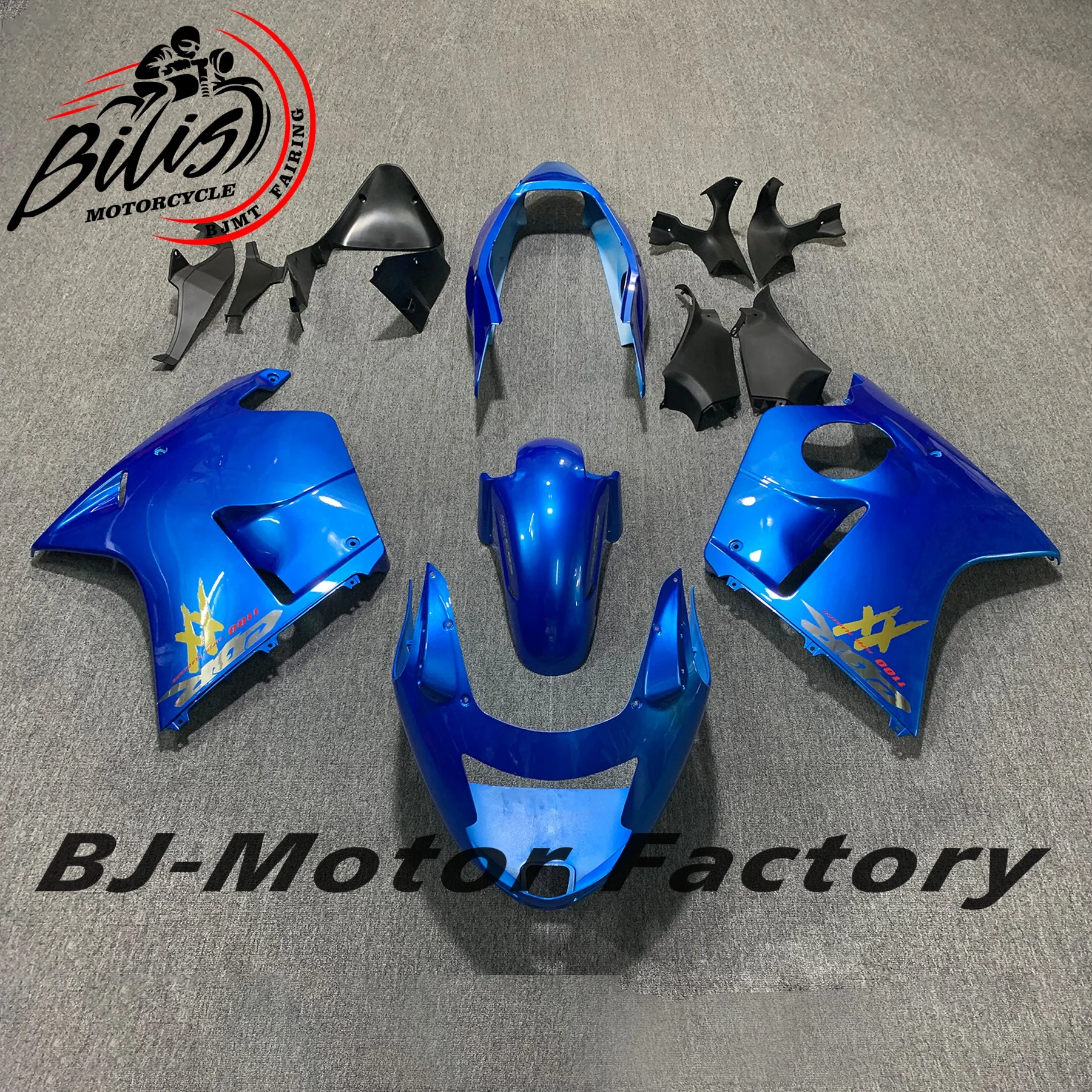 Motorcycle Moto Bike ABS Plastic Bodywork Full Fairing Kit For 1996-2007 HONDA CBR1100XX  Blackbird  Black Gold