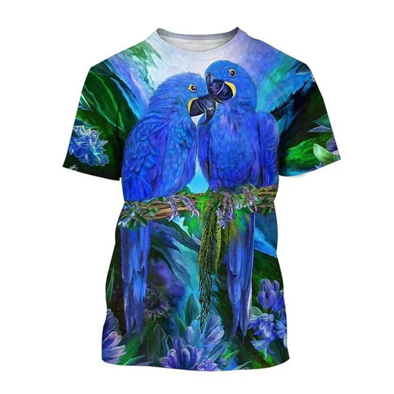 3D Printed Cute Animal Parrots T Shirt Psittaciformes Graphic T-shirts For Men Kid Fashion Funny Tee Shirts Harajuku Top Clothes