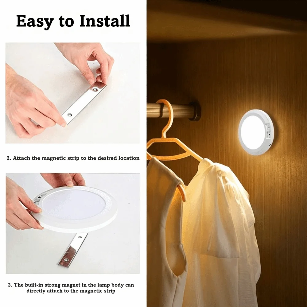 磁気ランプ-モーションセンサー-シーリングライト-リモコン-クローゼット充電式-ledシーリングライト-温度調整-自動オン-オフ