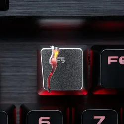 ZOMO Cracked F5 Keycaps Aluminum Alloy Creative Split Type Mechanical Keyboard Accessories F5 Refresh Key Artisan Key Cap Gift