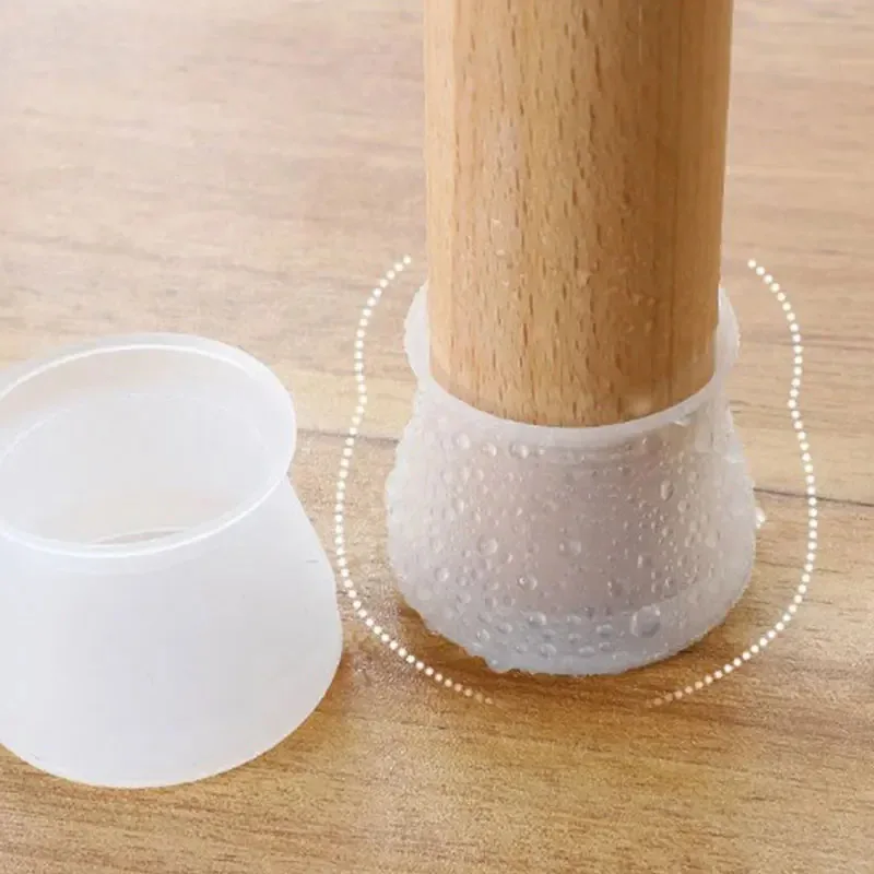 8/16/24 Pcs Round Chair Leg Protector Silicone, Chair Leg Pads, Furniture Leg Protector, Non Slip Reduce Noise