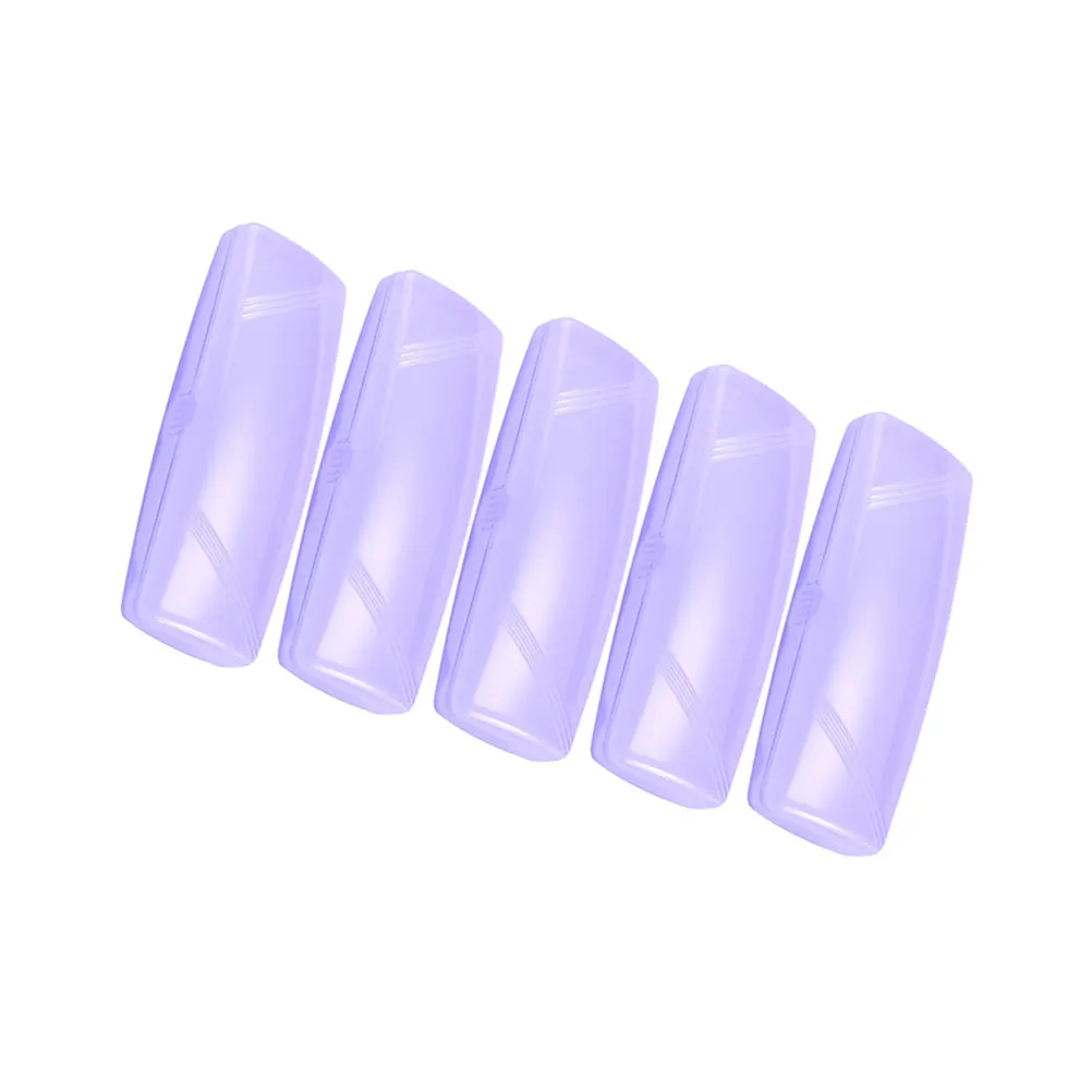 

5pcs Lightweight Durable Plastic Glasses Case Scratch Resistant Unique Design For Adults Fits All Frames Compact